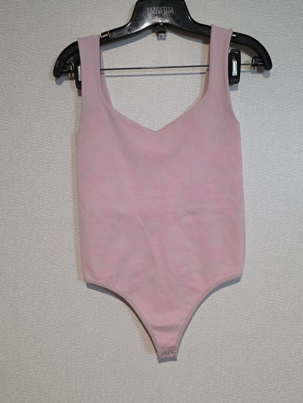 Free People Intimately Pink Floral Ribbed Bodysuit Medium